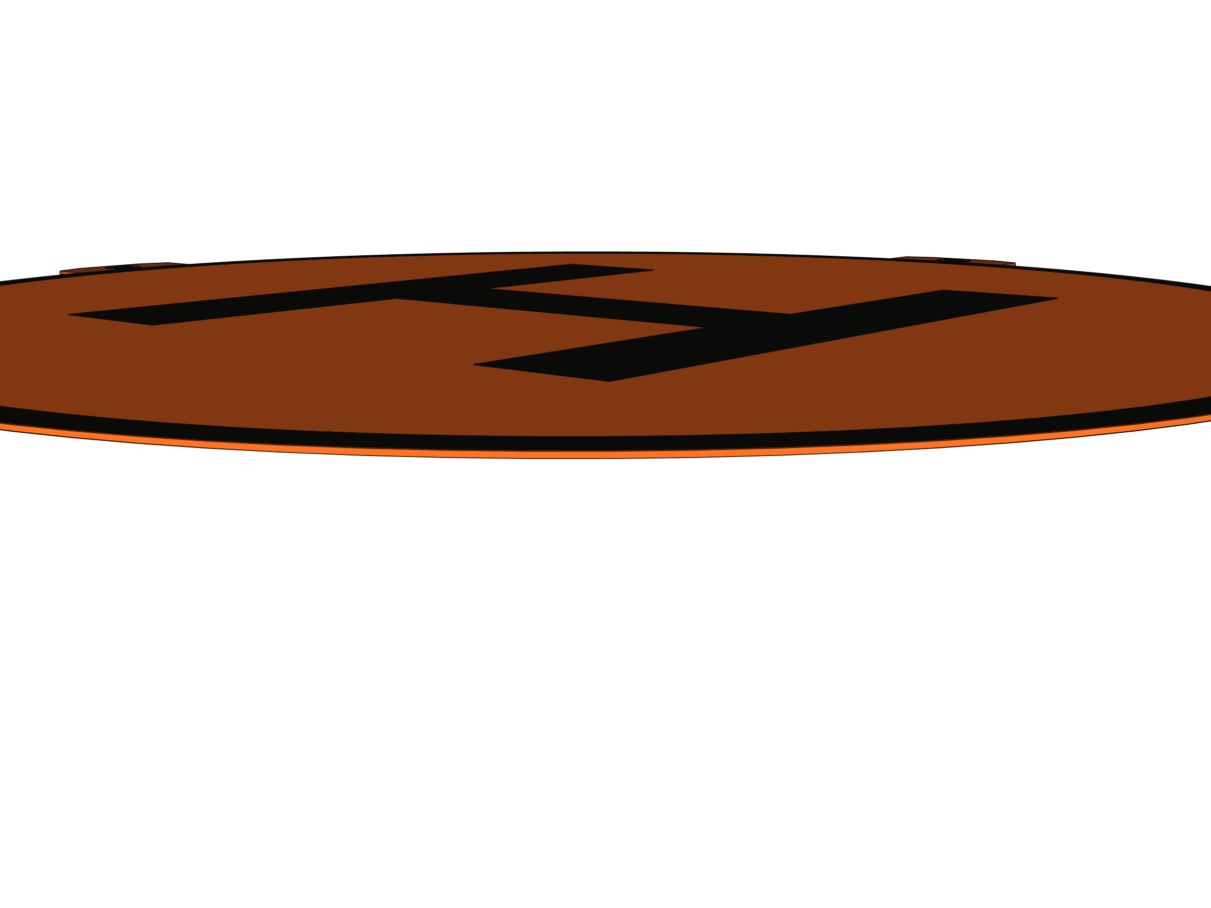 DRONIEUS Landing Pad Product Pack — clean orange and black round 3 ft variant