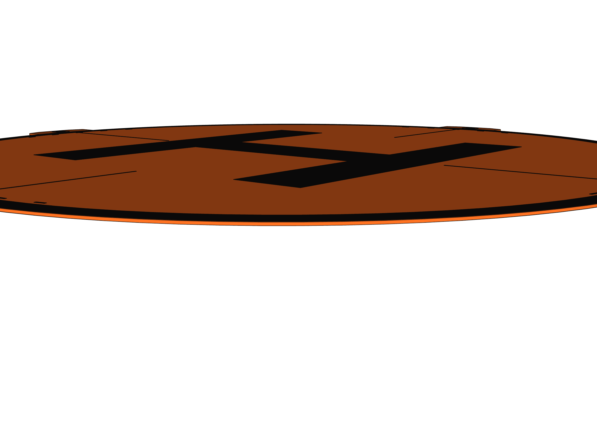 DRONIEUS Landing Pad Product Pack — clean orange and black round 3 ft variant