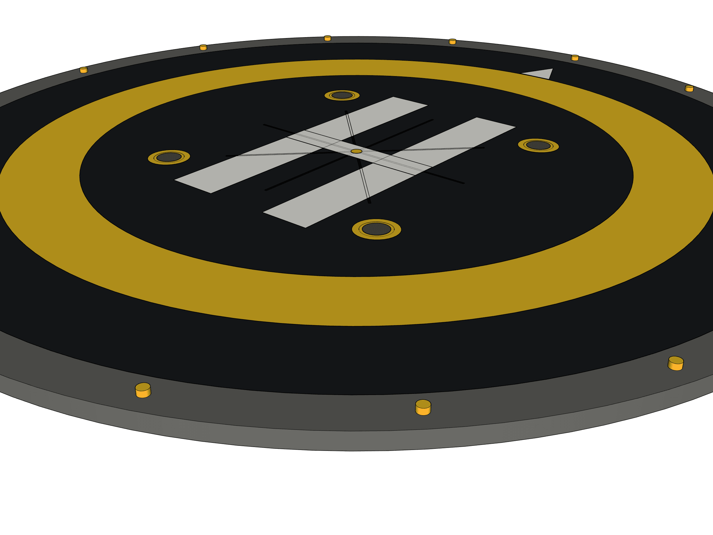 DRONIEUS Landing Pad Product Pack — clean orange and black round 3 ft variant