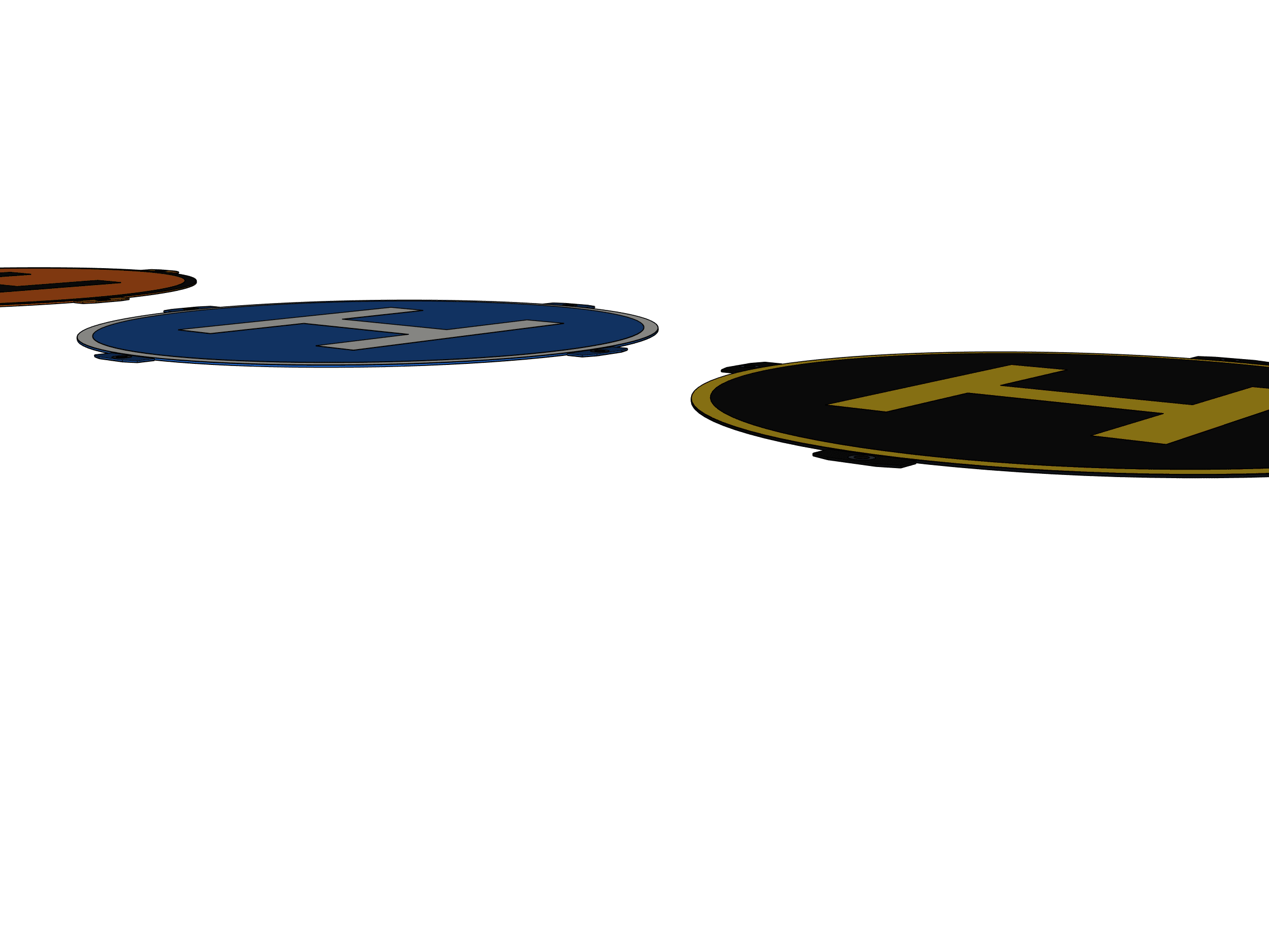 DRONIEUS Landing Pad Product Pack — clean orange and black round 3 ft variant